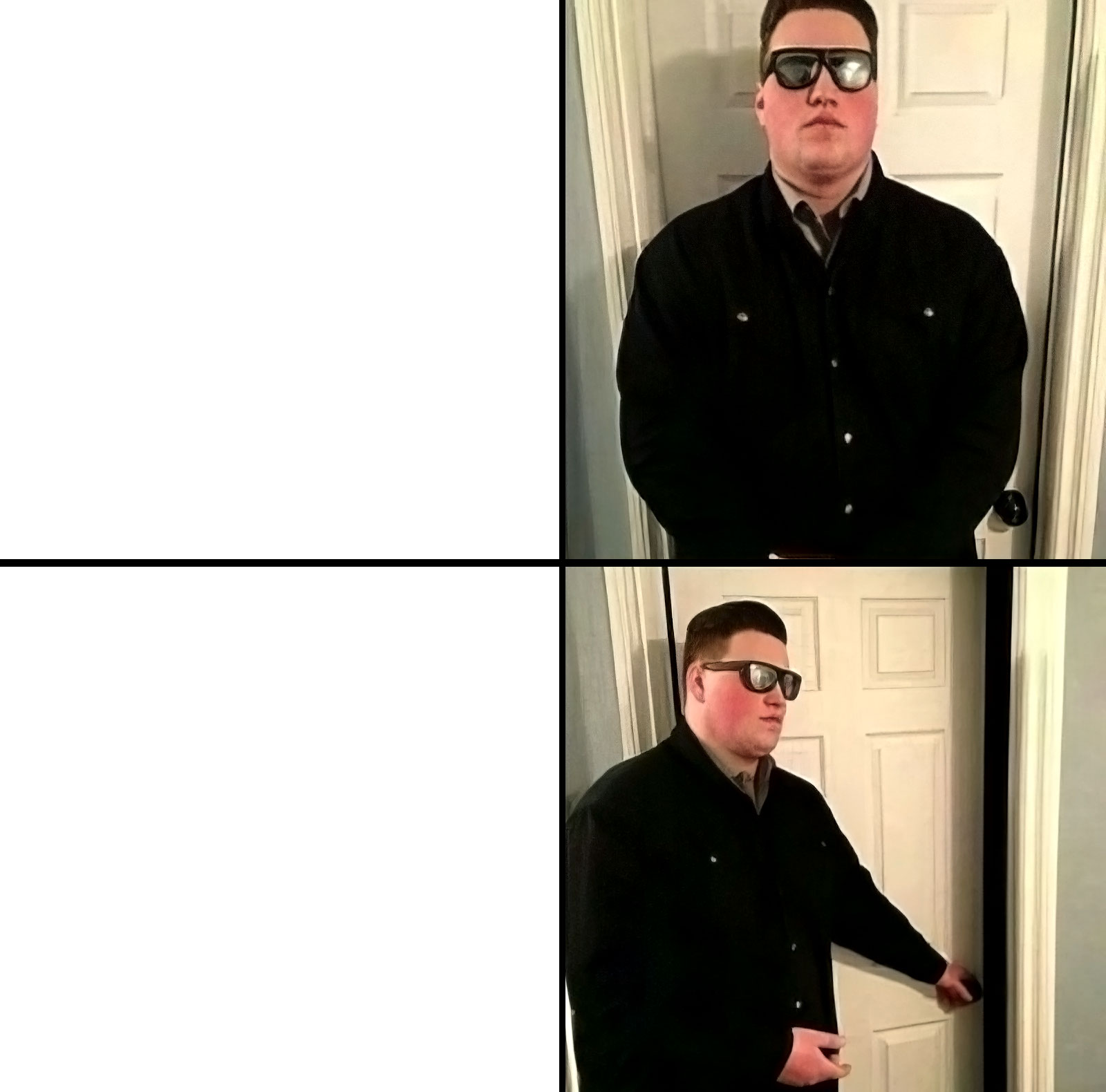 videur vigile portier porte ouvrir door Meme Template